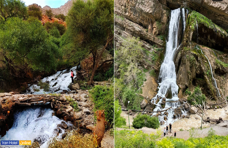 آبشار آب سفید و امتداد آن در رودخانه