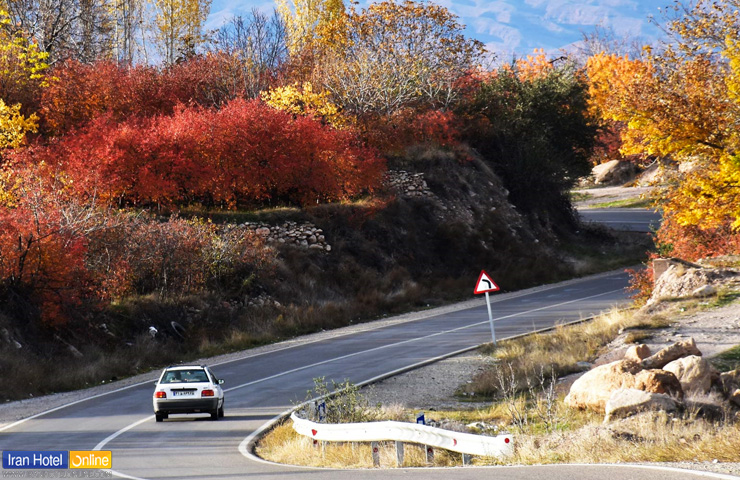 جاده زیبای پاییزی ارس