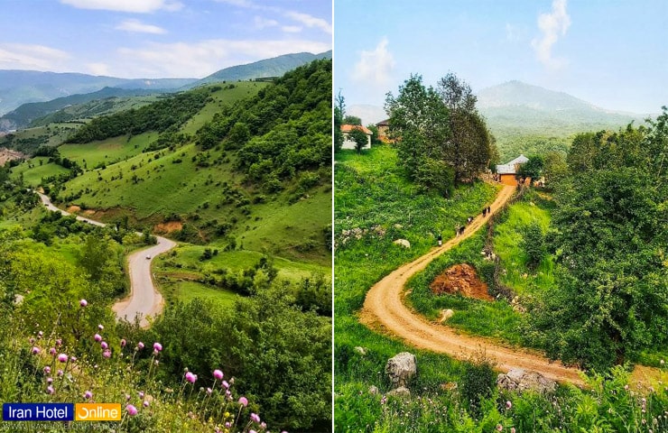 جاده خاکی روستاهای ییلاق خورگام