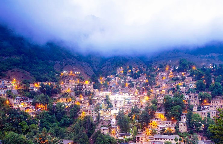 روستای ماسوله در شب