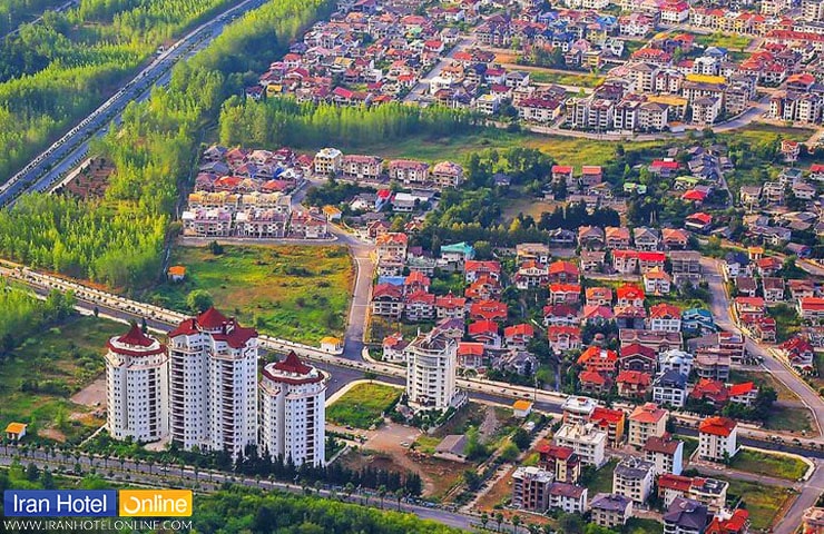 نمایی از شهرک نمک آبرود از بالا