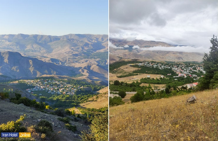 نمای دور از روستای ییلاقی پیرکوه