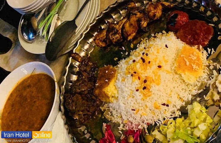 غذای رستوران باغ بهشت مشهد