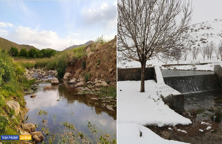 زمستان و تابستان دهاقان در یک قاب