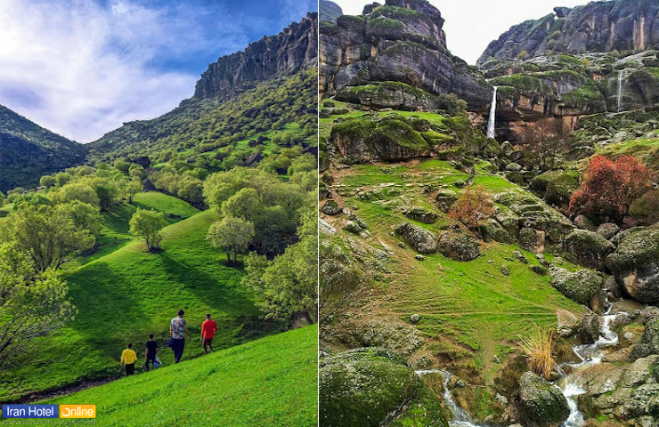 مخمل کوه لرستان و آبشارهای فصل بهار