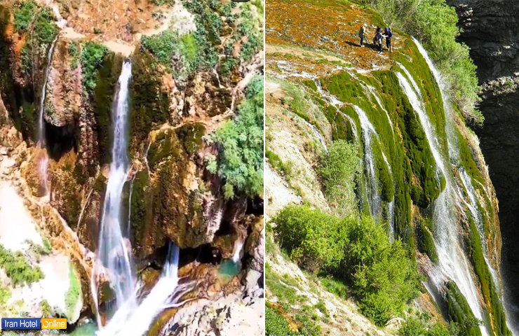 آبشار پونه زار از نمای بالا