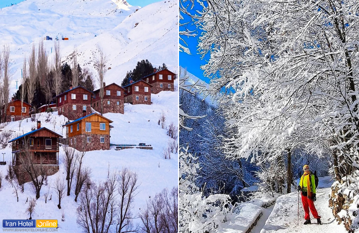 کلبه‌های کوهستانی در پیست دیزین و روستای برفی آهار از شهرهای نزدیک تهران برای سفر در زمستان